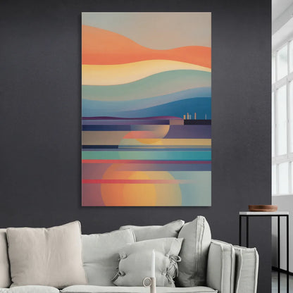 Thermaic Gulf Sunset Living Room - Canvas Wall Art
