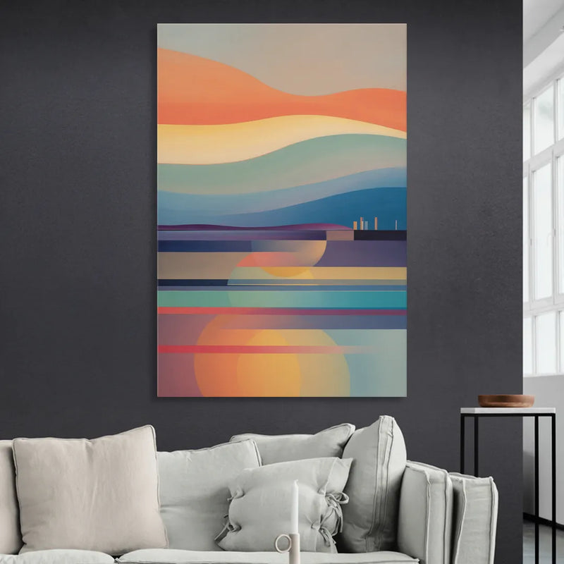 Thermaic Gulf Sunset Living Room - Canvas Wall Art