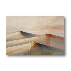 Three Abstract Terracotta Dune Crests - Canvas Wall Art - Front