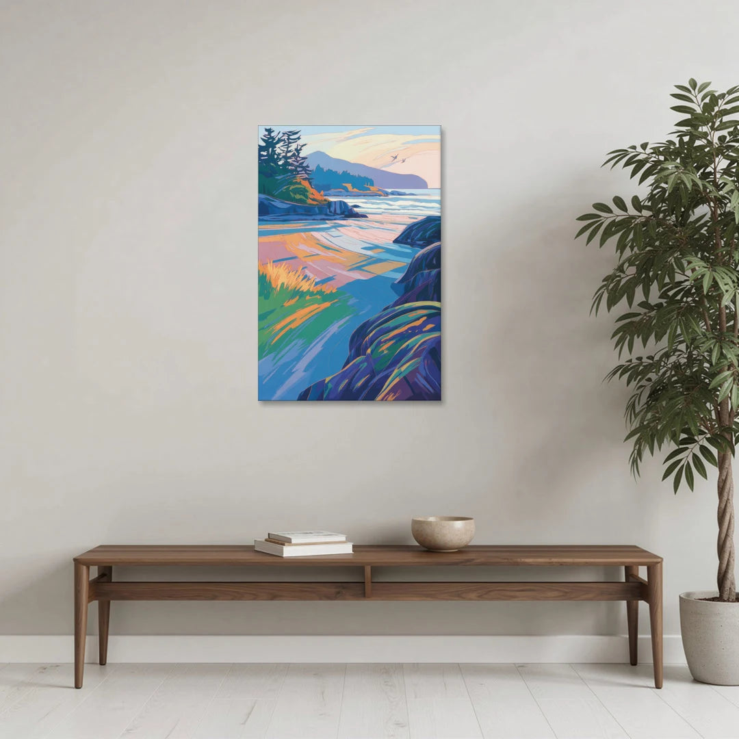 Tofino Coastline - Canvas Wall Art - Coffee Table - 24x36