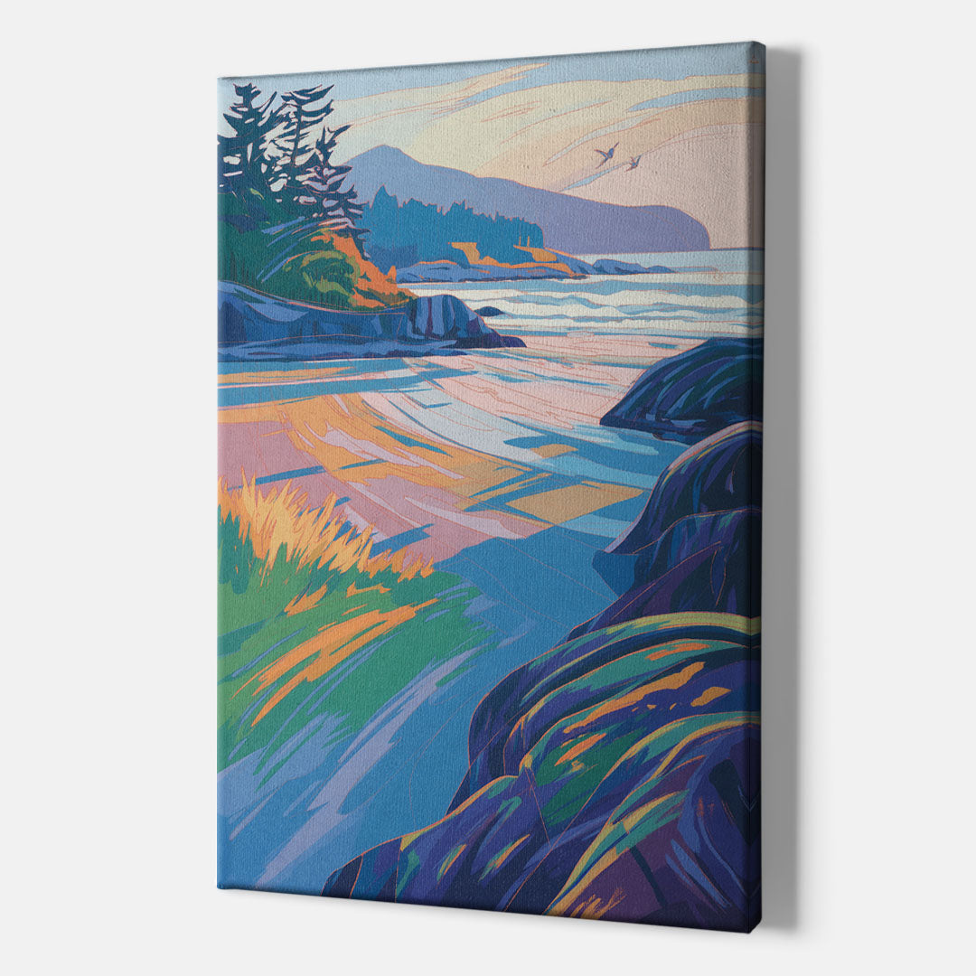 Tofino Coastline - Canvas Print Art Sides
