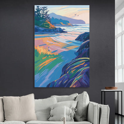 Tofino Coastline Sitting Room - Canvas Wall Art