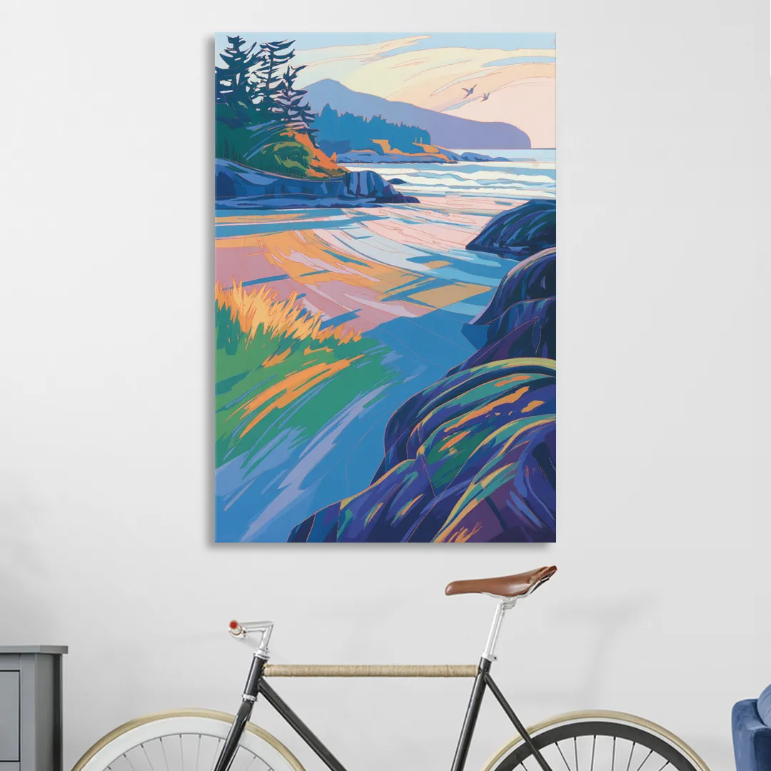 Tofino Coastline Living Room - Canvas Wall Art