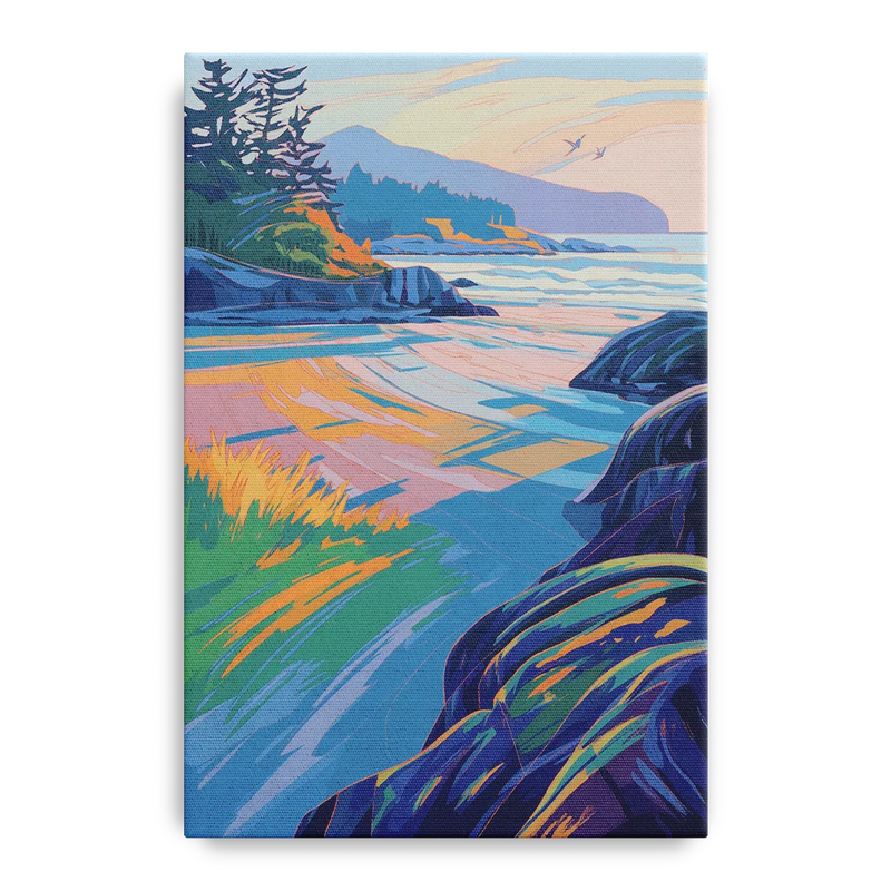 Tofino Coastline Front - Canvas Wall Art
