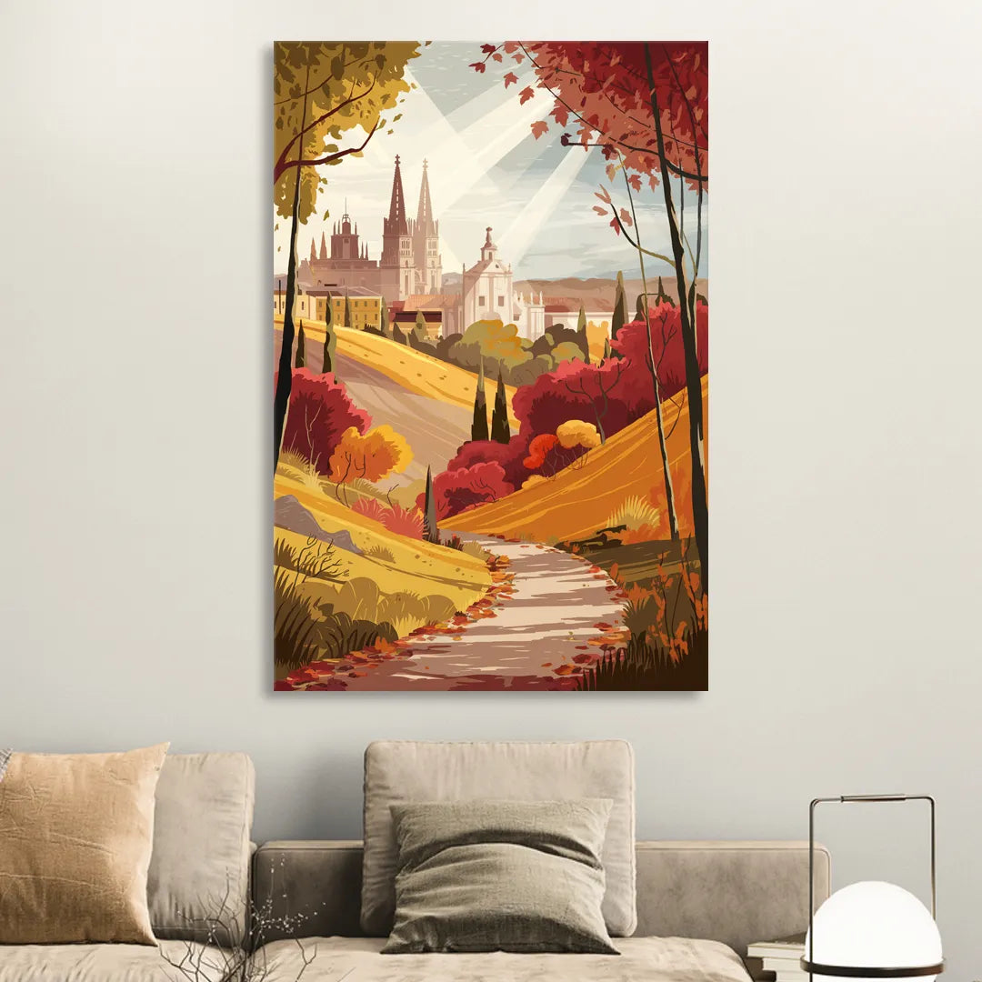 Toledo Autumn Landscape Living Room - Canvas Wall Art