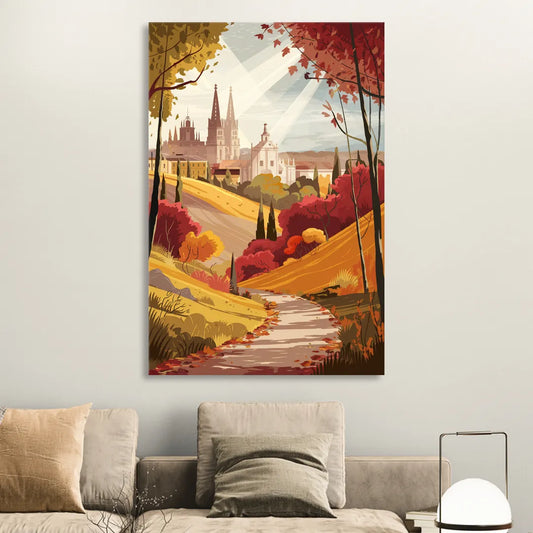 Toledo Autumn Landscape Living Room - Canvas Wall Art