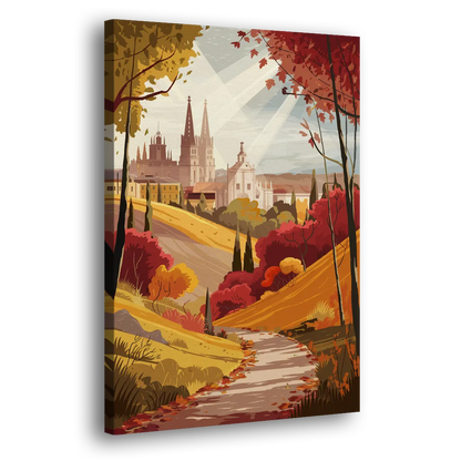 Toledo Autumn Landscape Side - Canvas Wall Art