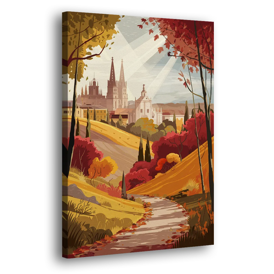 Toledo Autumn Landscape Side - Canvas Wall Art