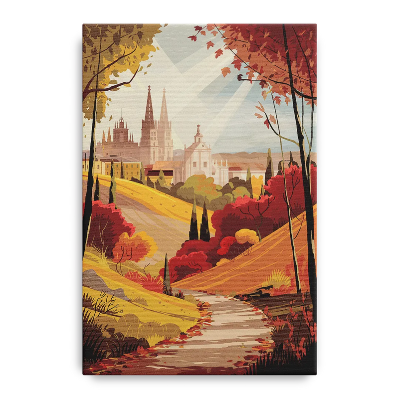 Toledo Autumn Landscape Front - Canvas Wall Art