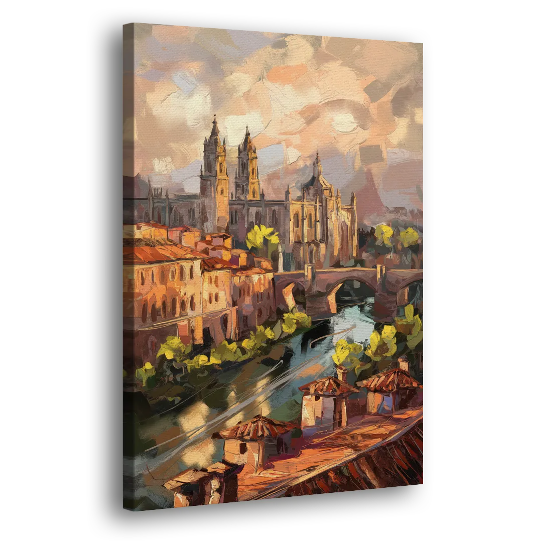 Toledo Historic Downtown Side - Canvas Wall Art
