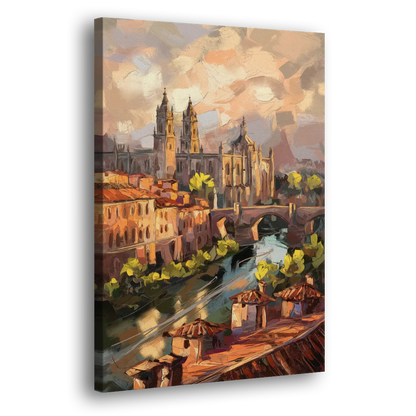 Toledo Historic Downtown Side - Canvas Wall Art