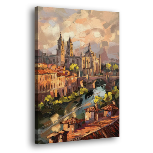 Toledo Historic Downtown Side - Canvas Wall Art