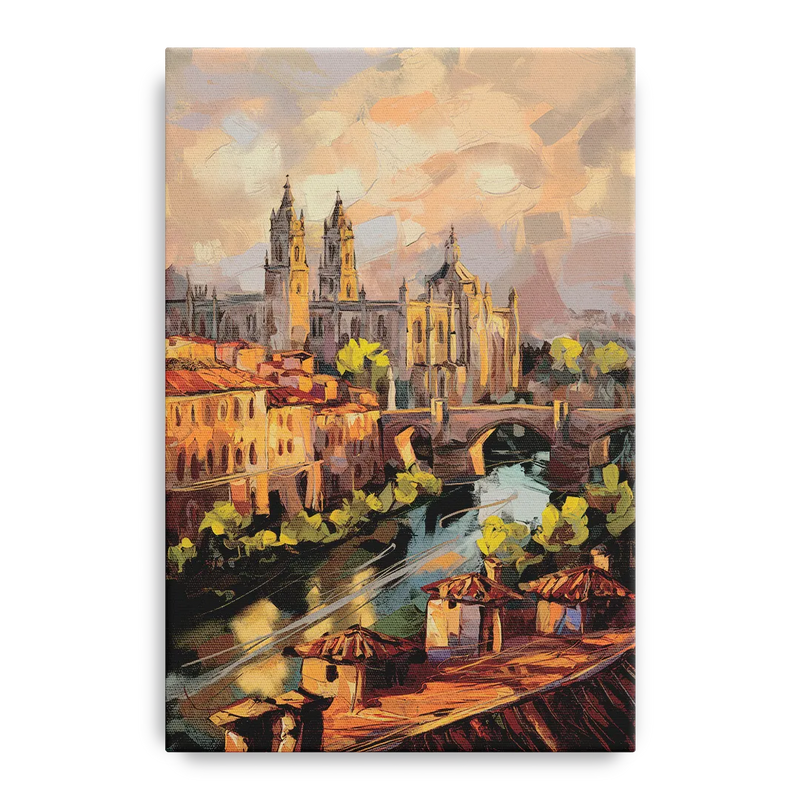 Toledo Historic Downtown Front - Canvas Wall Art