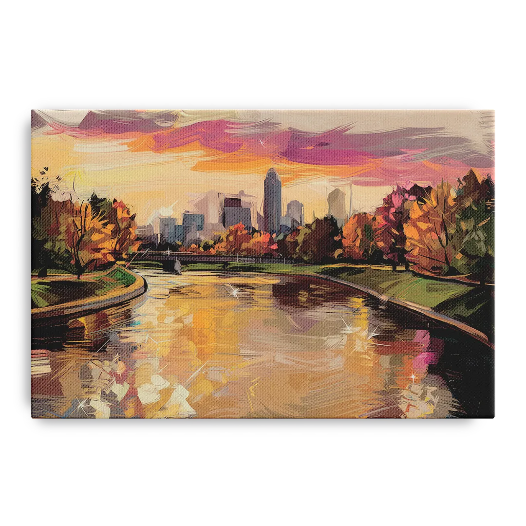 Toledo Maumee River Sunset Front - Canvas Wall Art
