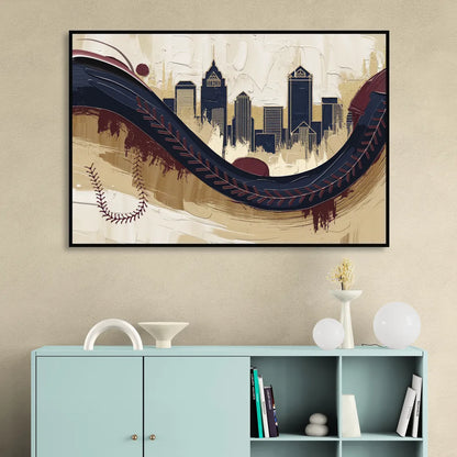 Toledo Mud Hens Baseball Sitting Room - Black Canvas Wall Art