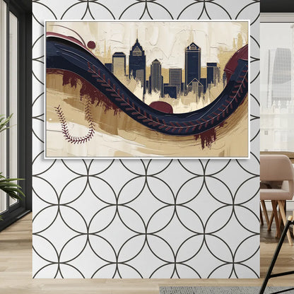 Toledo Mud Hens Baseball Sitting Room - White Canvas Wall Art