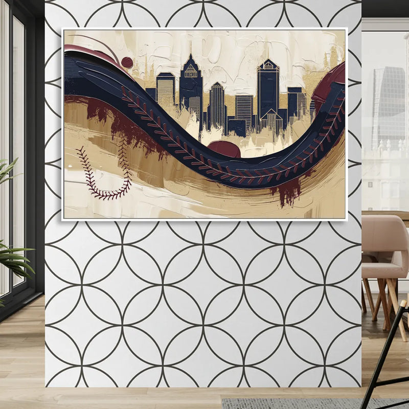 Toledo Mud Hens Baseball Sitting Room - White Canvas Wall Art