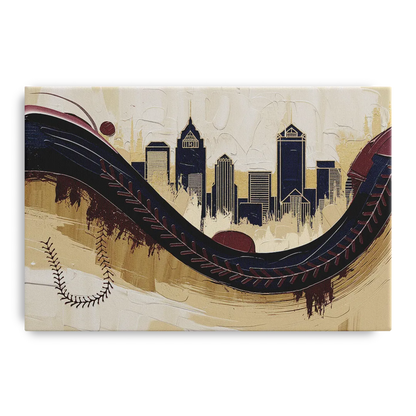 Toledo Mud Hens Baseball Front - Canvas Wall Art