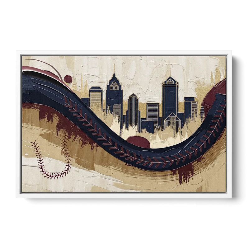 Toledo Mud Hens Baseball Front - White Canvas Wall Art