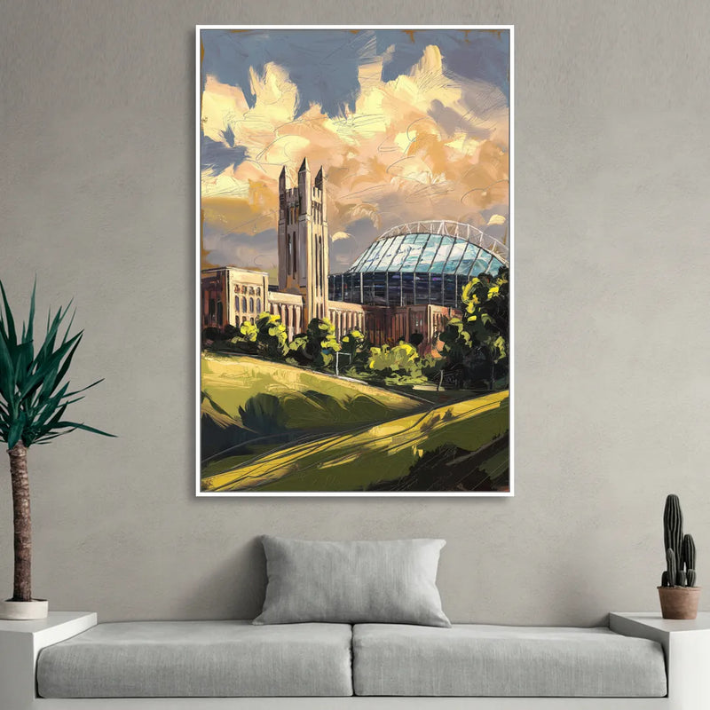 Toledo University Spirit Sitting Room - White Canvas Wall Art