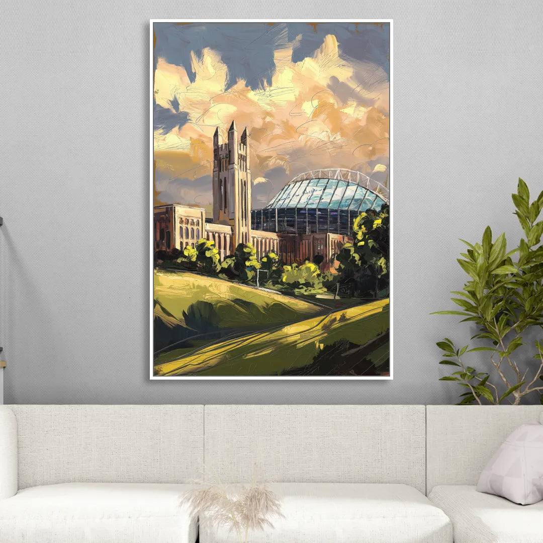Toledo University Spirit Living Room - White Canvas Wall Art