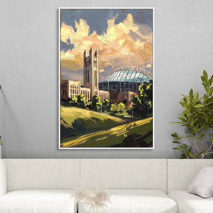 Toledo University Spirit Living Room - White Canvas Wall Art