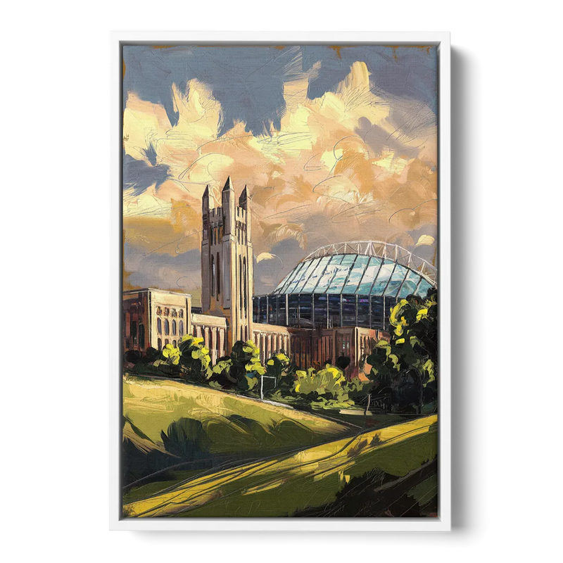Toledo University Spirit Front - White Canvas Wall Art