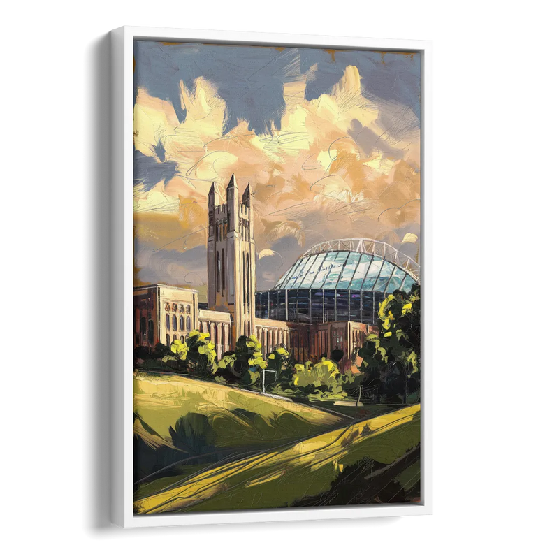 Toledo University Spirit Side - White Canvas Wall Art