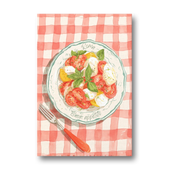 Tomato Painting of a Caprese Salad - Canvas Wall Art - Front