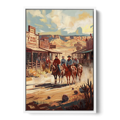 Tombstone Arizona Frontier Front - White Canvas Wall Art