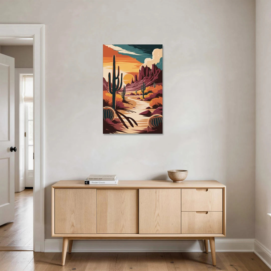 Tombstone Desert Sunset - Canvas Wall Art - Coffee Table - 24x36