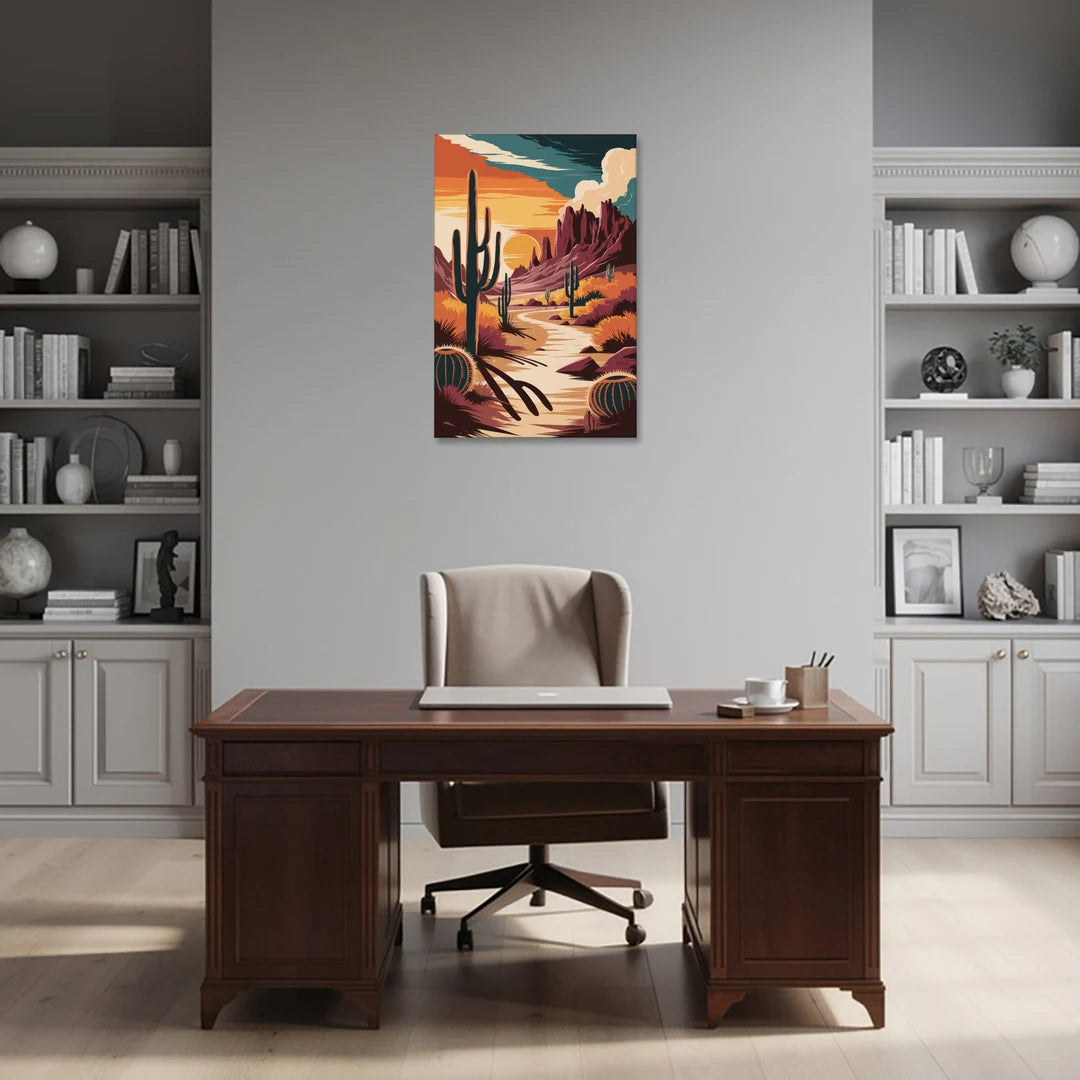 Tombstone Desert Sunset - Canvas Wall Art - Office - 24x36