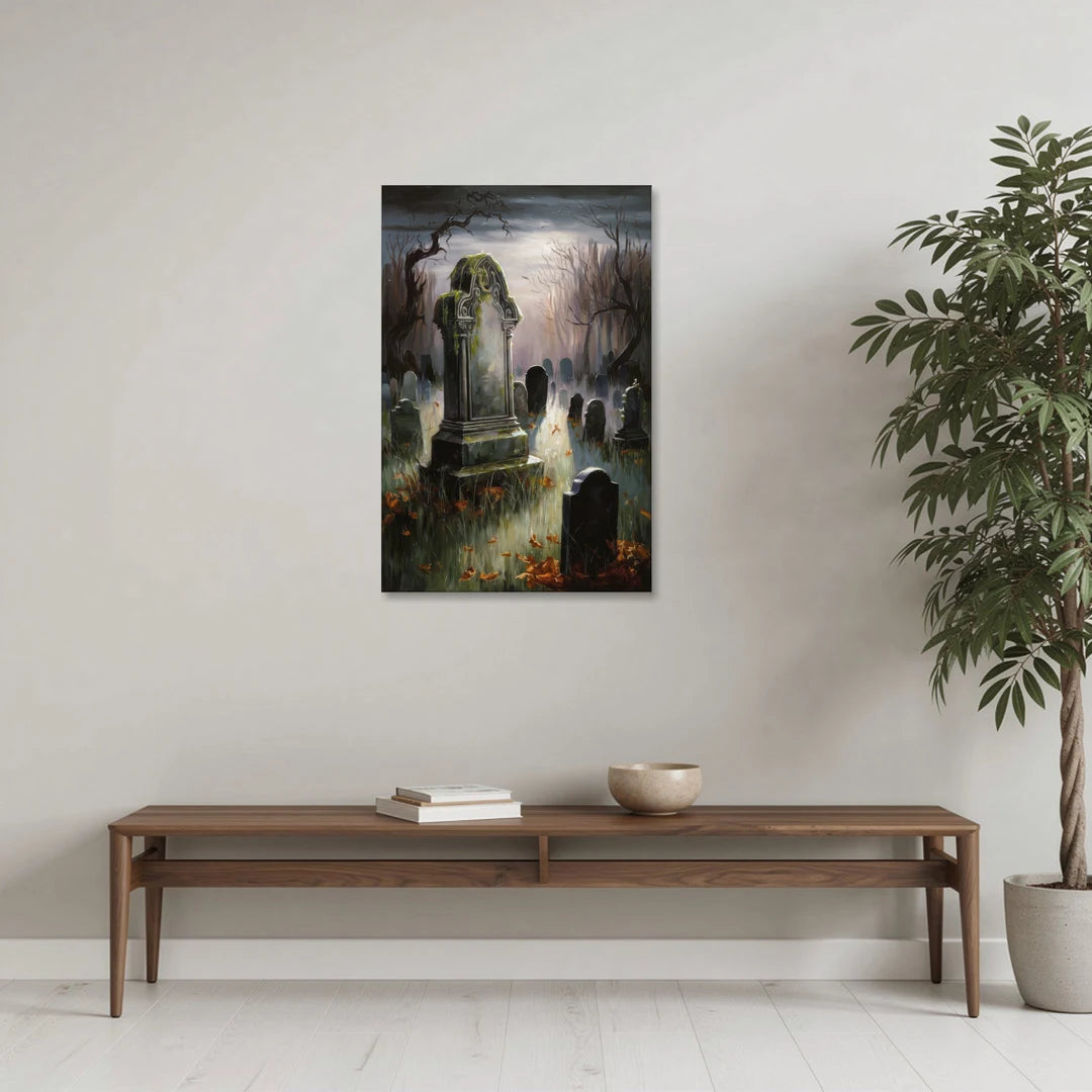 Tombstone Eerie Twilight - Canvas Wall Art - Coffee Table - 24x36