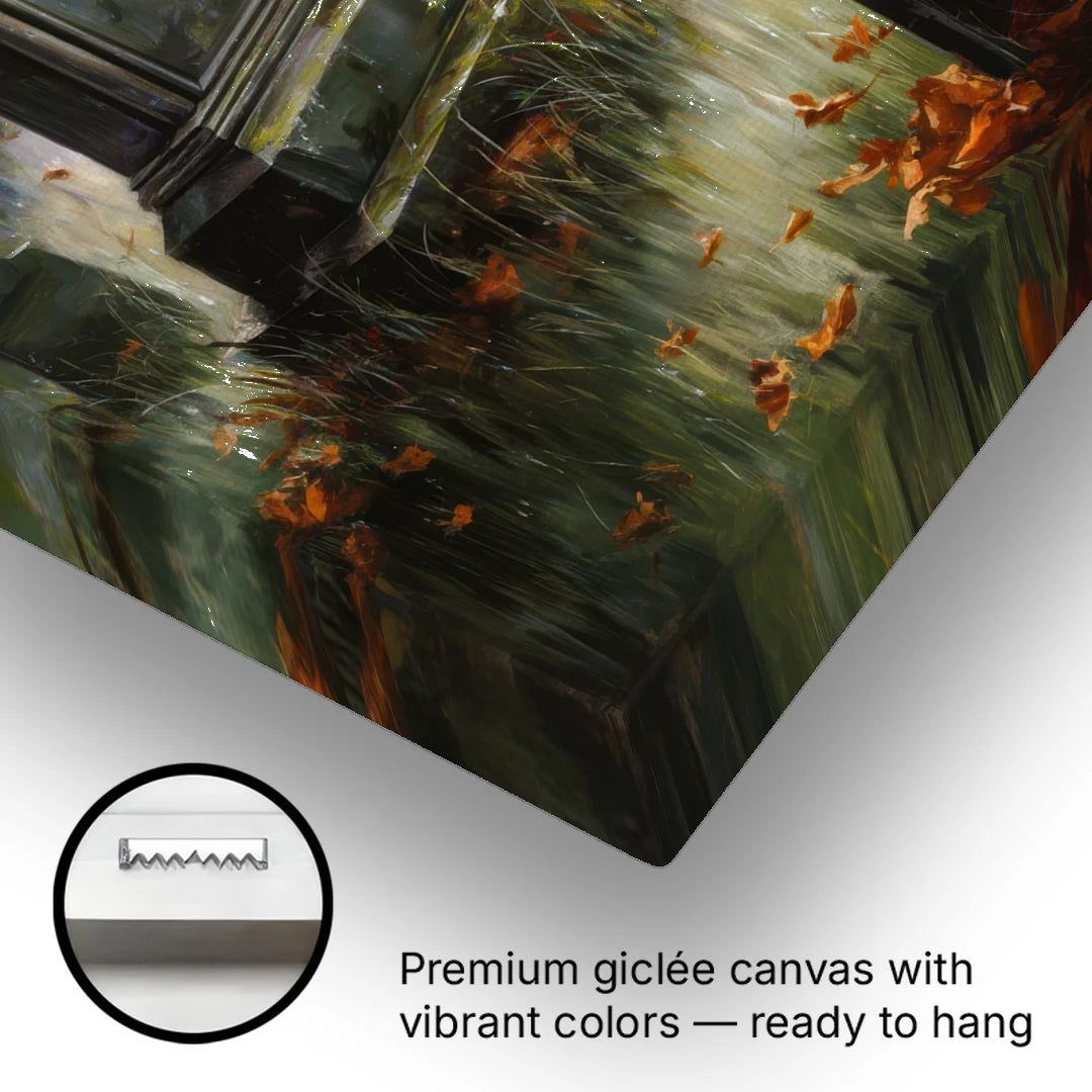 Tombstone Eerie Twilight - Canvas Wall Art - Gallery Wrap Corner