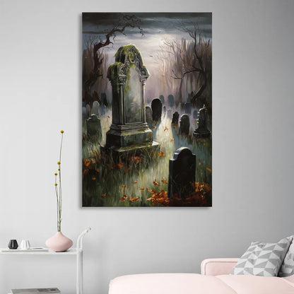 Tombstone Eerie Twilight Sitting Room - Canvas Wall Art
