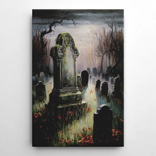 Tombstone Eerie Twilight - Canvas Wall Art