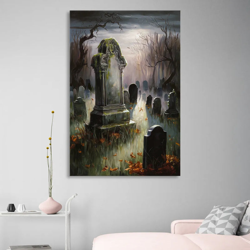 Tombstone Eerie Twilight Sitting Room - Canvas Wall Art