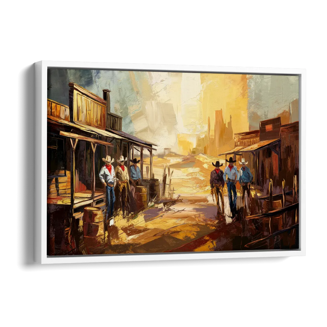 Tombstone Historic Landmarks Side - White Canvas Wall Art