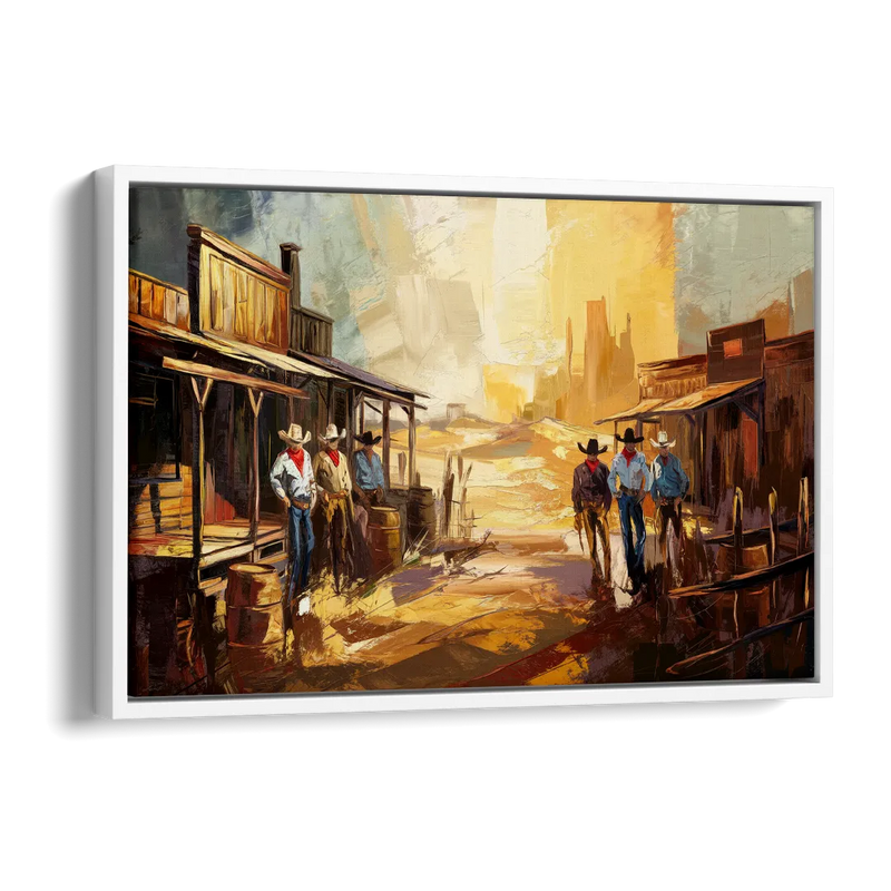 Tombstone Historic Landmarks Side - White Canvas Wall Art