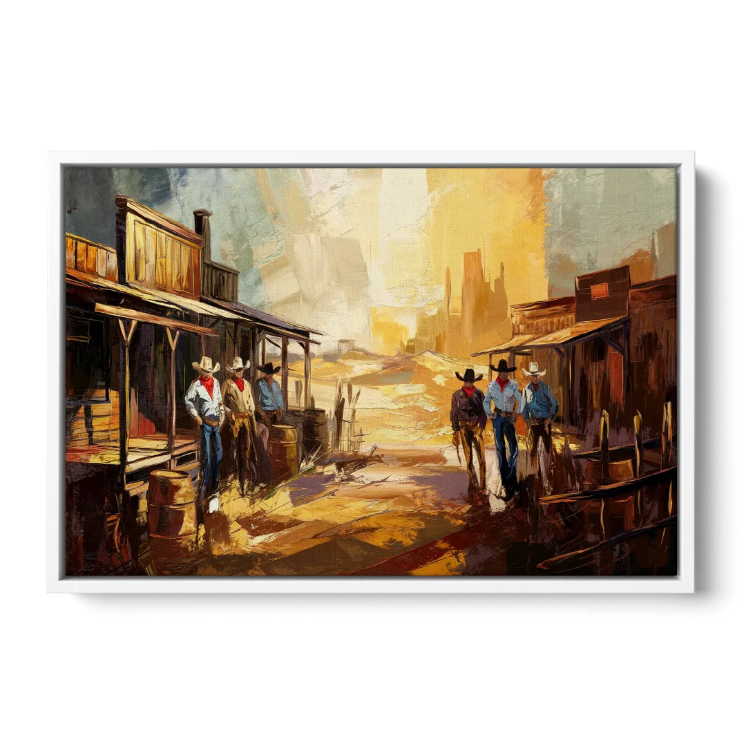 Tombstone Historic Landmarks Front - White Canvas Wall Art