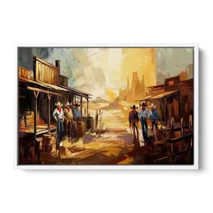 Tombstone Historic Landmarks Front - White Canvas Wall Art