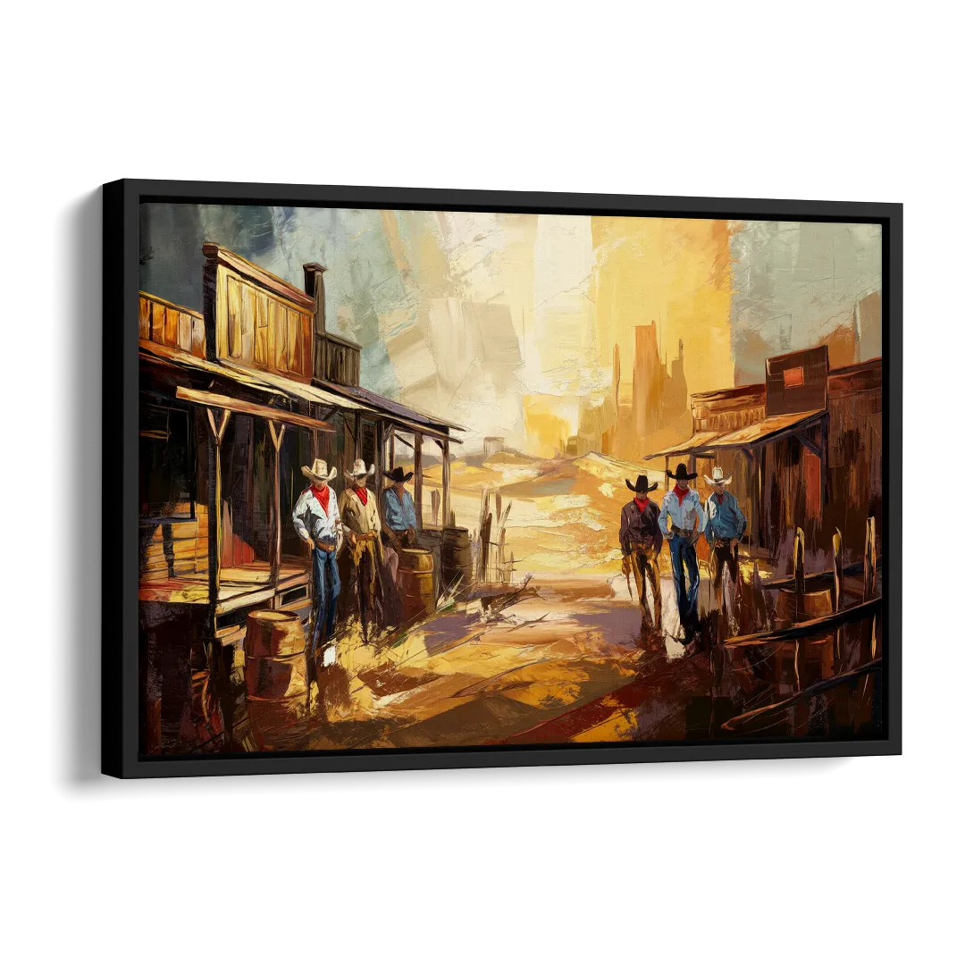 Tombstone Historic Landmarks Side - Black Canvas Wall Art