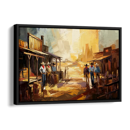 Tombstone Historic Landmarks Side - Black Canvas Wall Art