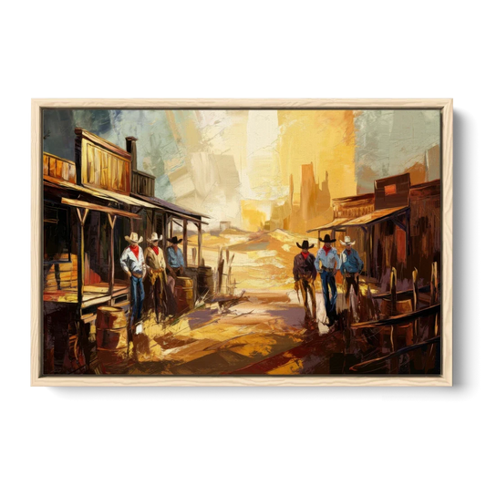 Tombstone Historic Landmarks - Oak Framed Canvas Wall Art - Front