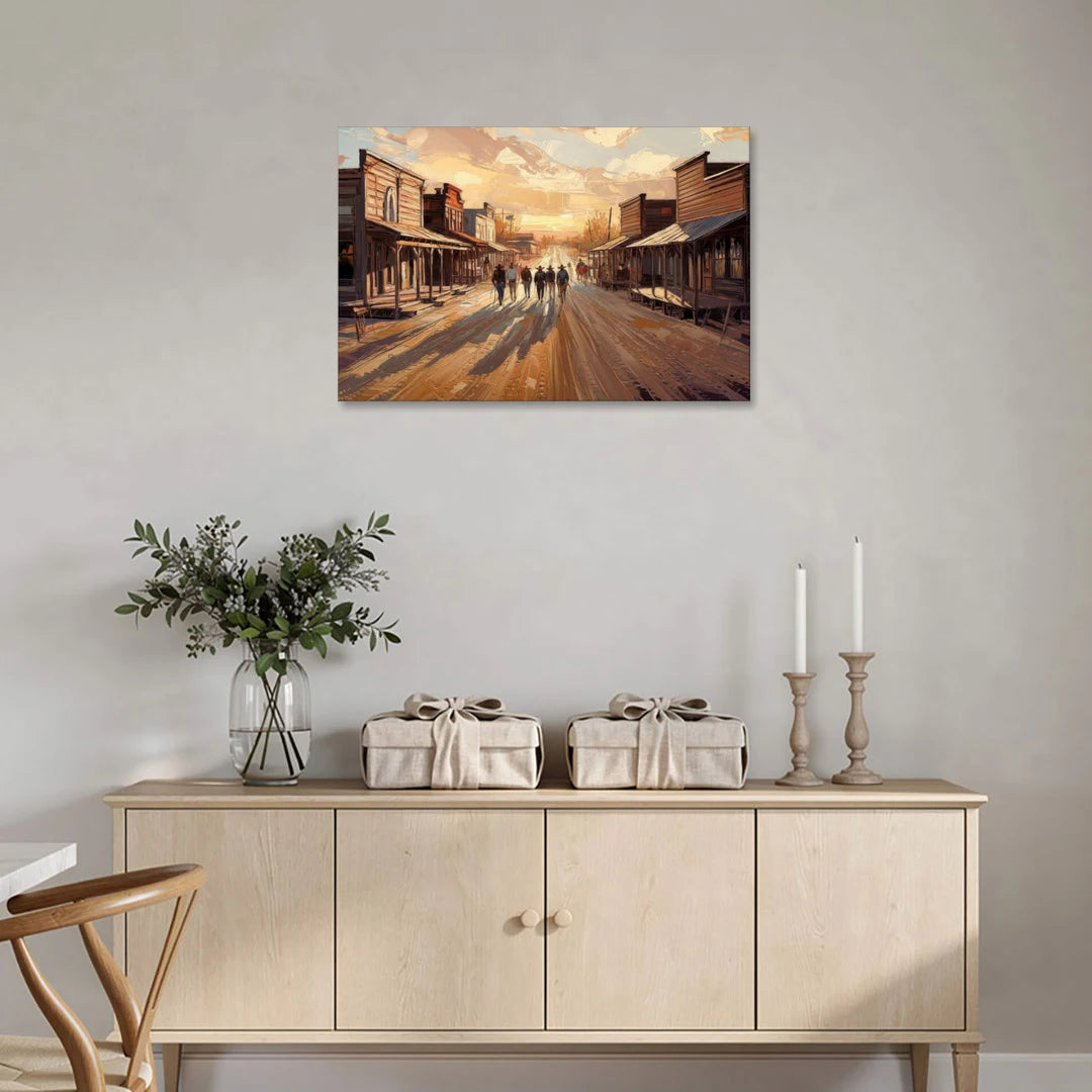Tombstone Historic Main Street - Canvas Wall Art - Coffee Table - 36x24
