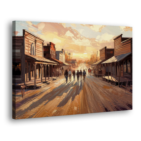Tombstone Historic Main Street - Canvas Wall Art - Side