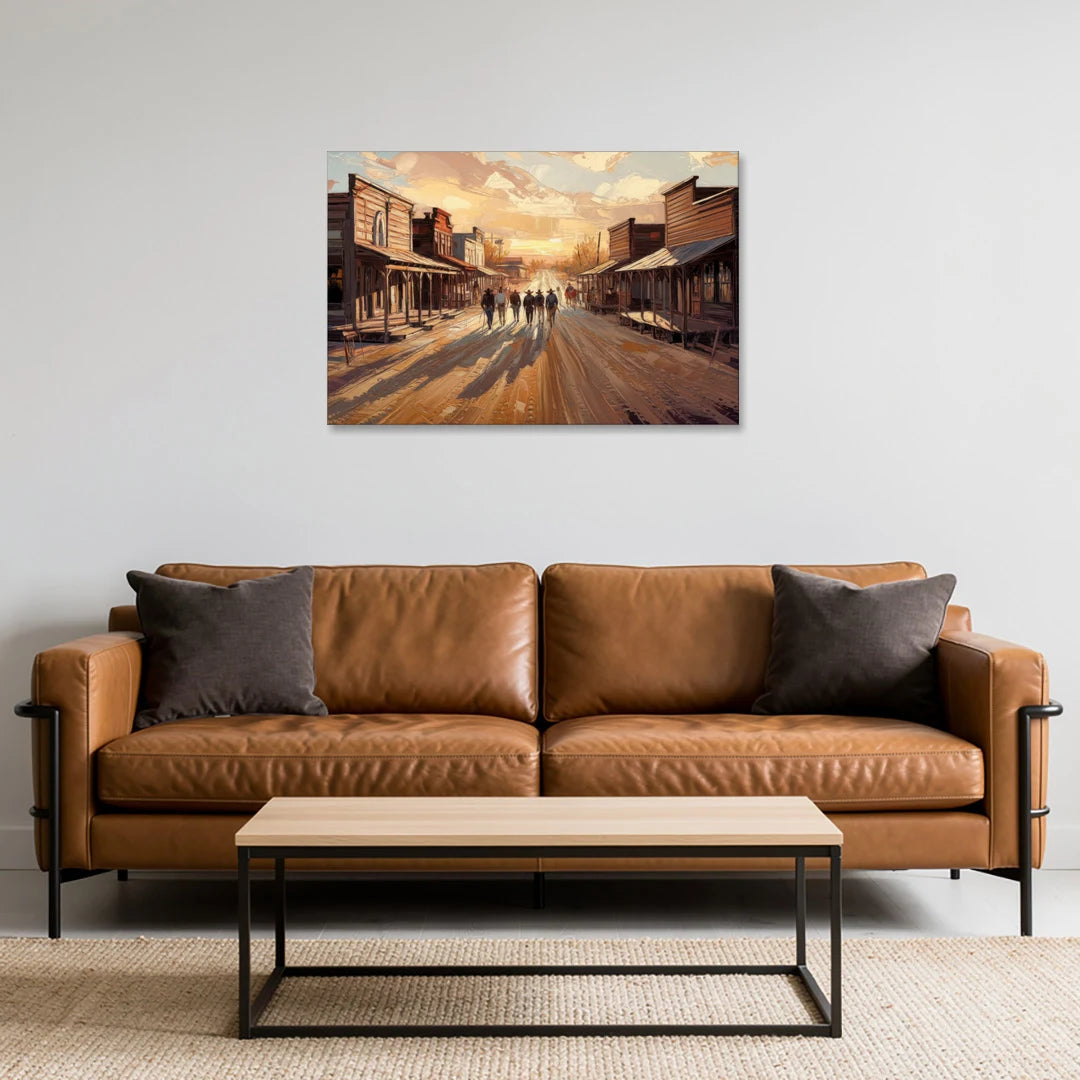 Tombstone Historic Main Street - Canvas Wall Art - Sofa - 36x24