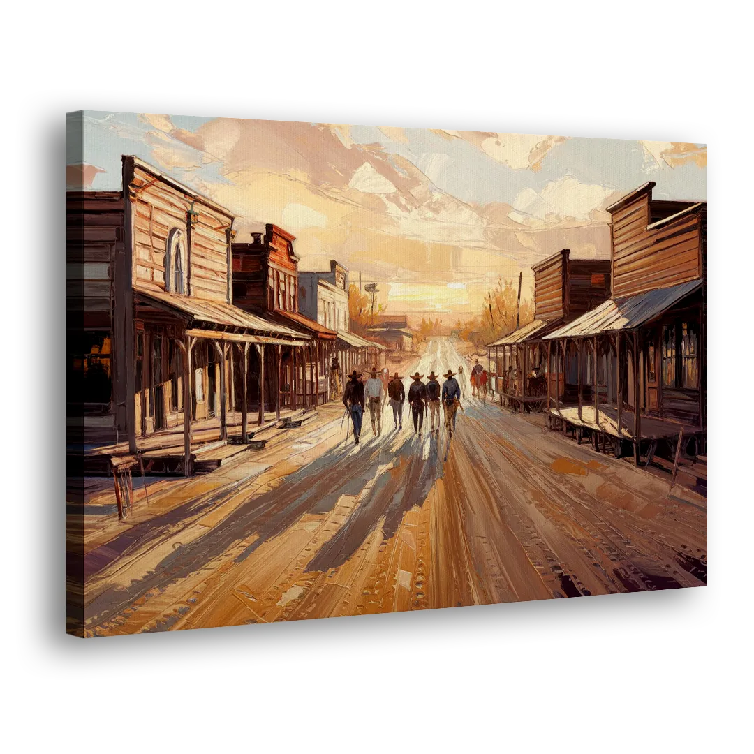 Tombstone Historic Main Street Side - Canvas Wall Art