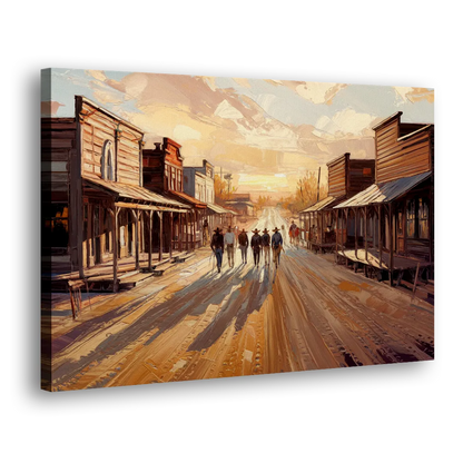 Tombstone Historic Main Street Side - Canvas Wall Art