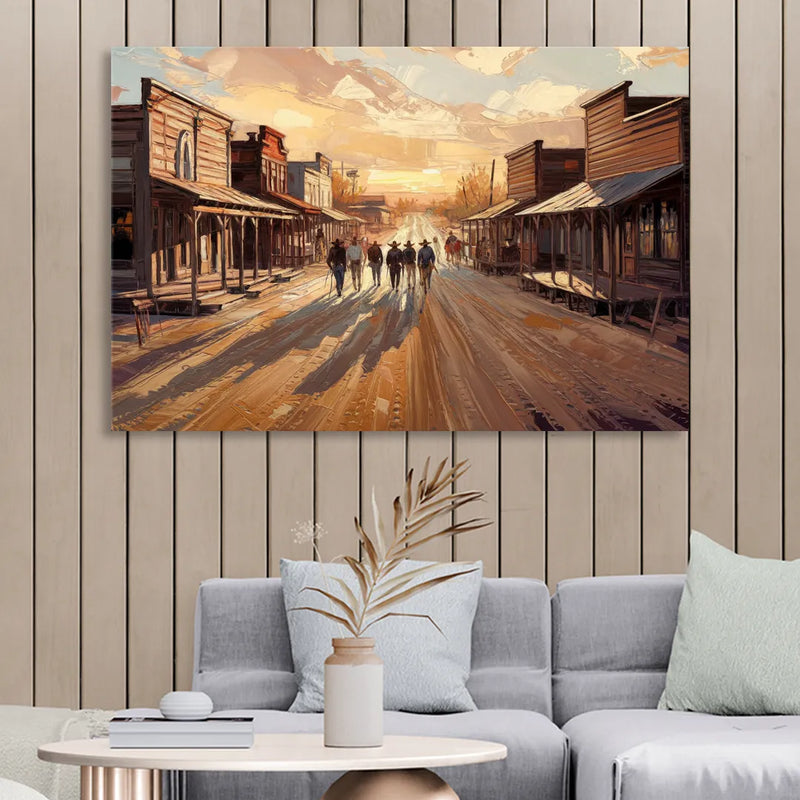 Tombstone Historic Main Street Sitting Room - Canvas Wall Art